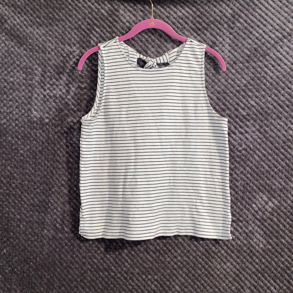 J. Crew striped shirt ties in the back. Size S